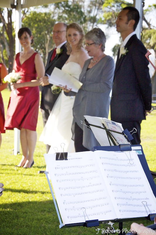Wedding ceremony in marquee - wedding photography sydney
